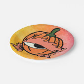 Het slaperige oog van de Spooky Pumpkin Papieren Bordje (Gekanteld)