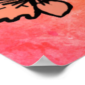 Het slaperige oog van de Spooky Pumpkin Poster (Hoek)