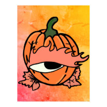 Het slaperige oog van de Spooky Pumpkin