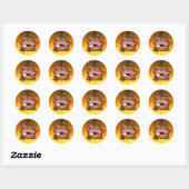 Het slaperige oog van de Spooky Pumpkin Ronde Sticker (Vel)
