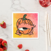 Het slaperige oog van de Spooky Pumpkin Servet (Insitu)