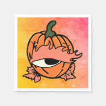 Het slaperige oog van de Spooky Pumpkin