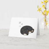 Het slaperige Wenskaart van Shiba Inu! Kaart (Gele Bloem)