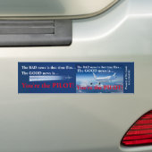 Het slechte nieuws... En het goede nieuws... stick Bumpersticker (Op auto)