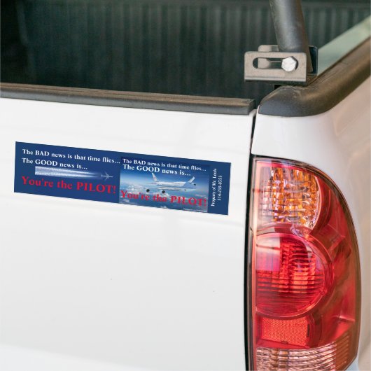 Het slechte nieuws... En het goede nieuws... stick Bumpersticker (Op Truck)