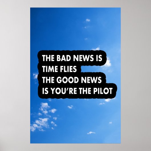 Het slechte nieuws is dat de tijd het goede nieuws poster (Voorkant)