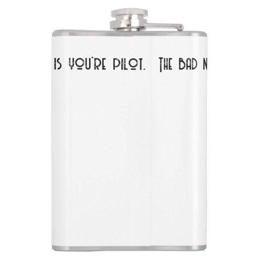 Het slechte nieuws is dat er vliegen zijn. heupfles (Achterkant)