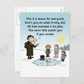 Het slechte voorbeeld van Frosty - Funny Christmas Feestdagenkaart (Voorkant / Achterkant)
