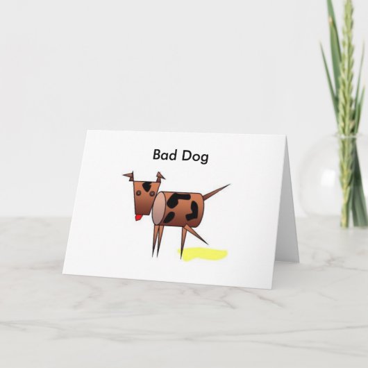 Het slechte wenskaart van de Hond Kaart (Voorkant)