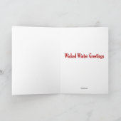 Het slechte Wenskaart van de Winter van Krampus Feestdagen Kaart (Binnen)