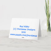 Het slechte Wenskaart van het Kat Feestdagen Kaart (Achterkant)