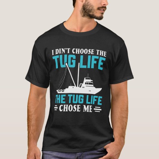 Het sleepbootleven koos voor mij sleepbootkapitein t-shirt (Voorkant)