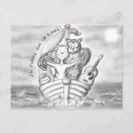 Het sleepnet en de pussycat kanaliseren de Titanic Briefkaart