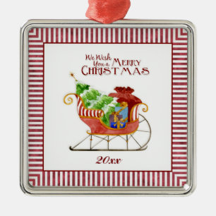 Het Sleigh Ornament van de Kerstman