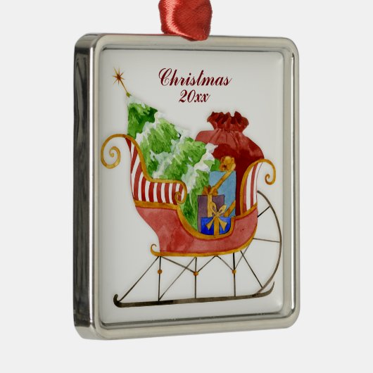 Het Sleigh Ornament van de Kerstman (Rechts)