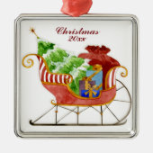 Het Sleigh Ornament van de Kerstman (Voorkant)