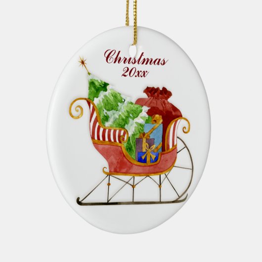 Het Sleigh Ornament van de Kerstman (Rechts)