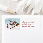 Het Sleigh Ride-adreslabel Etiket (Insitu)