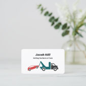 Het slepen van Vrachtwagen Douane QR Visitekaartje (Staand voorkant)