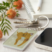 Het Sleutelhanger van Cat Lover met woorden van wi (Voorkant Rechts)