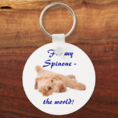Het sleutelwoord - "Voor mijn Spinone - de wereld! Sleutelhanger (Voorkant)