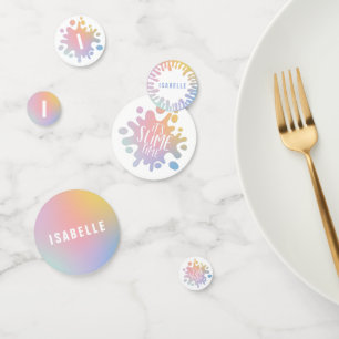 Het slijmtijd-regenboogfeest confetti