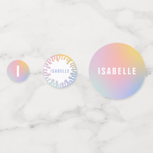 Het slijmtijd-regenboogfeest confetti (Achterkanten)