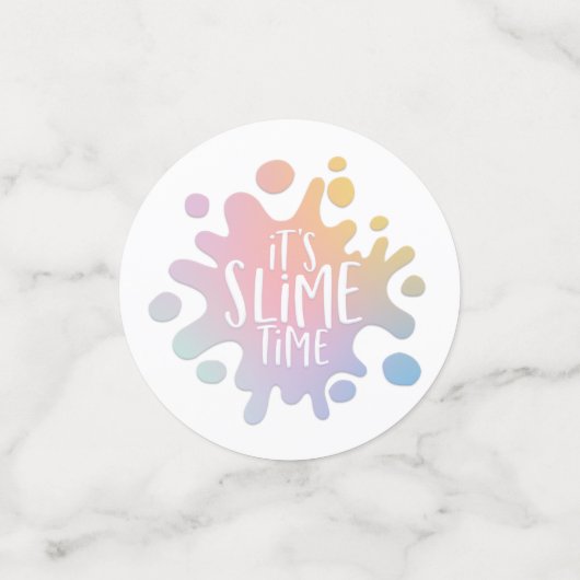 Het slijmtijd-regenboogfeest confetti (Kleine voorkant)