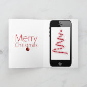 Het slimme Bericht van Kerstmis van de telefoon Feestdagen Kaart (Binnen)