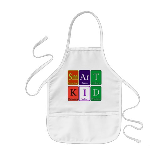 Het slimme die Apron van het Kind in de Periodieke Kinder Schort (Voorkant)