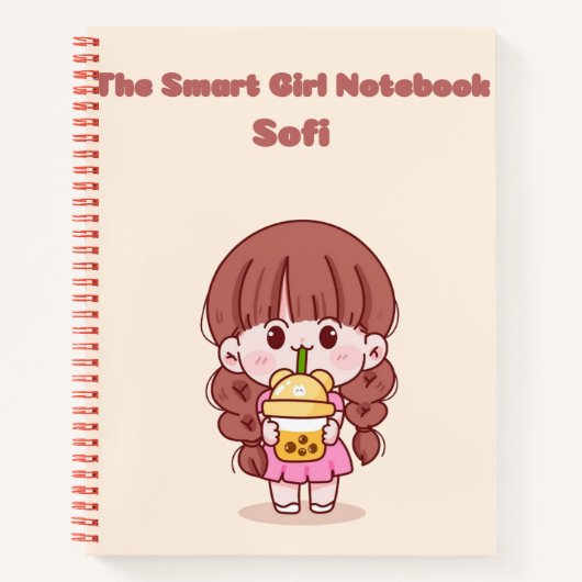 Het slimme meisje 💗✨ notitieboek (Voorkant)