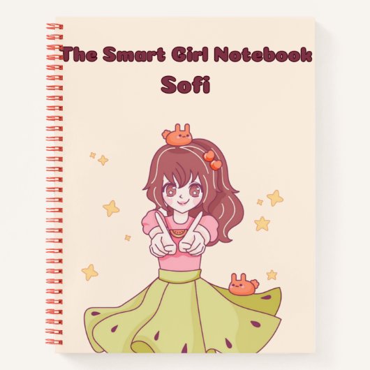 Het slimme meisje 💗✨ notitieboek (Voorkant)