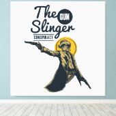 het slinger pistool complot canvas afdruk (Insitu (Houten vloer))