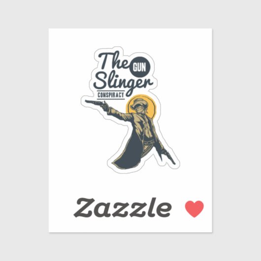 het slinger pistool complot sticker (Vel)