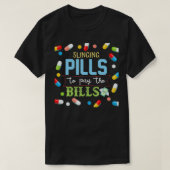 Het slingeren pillen om de apotheker van de Banden T-shirt (Design voorkant)