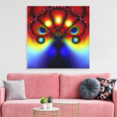Het sluiten van van het Schaduwen Wrapped Canvas Afdruk (Insitu (Woonkamer))