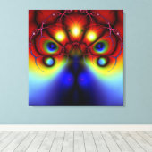 Het sluiten van van het Schaduwen Wrapped Canvas Afdruk (Insitu (Houten vloer))