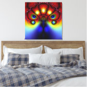 Het sluiten van van het Schaduwen Wrapped Canvas Afdruk (Insitu (Slaapkamer))
