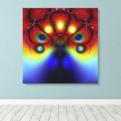 Het sluiten van van het Schaduwen Wrapped Canvas Afdruk (Insitu (Houten vloer))