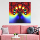 Het sluiten van van het Schaduwen Wrapped Canvas Afdruk (Insitu (Woonkamer))