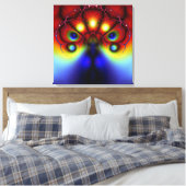 Het sluiten van van het Schaduwen Wrapped Canvas Afdruk (Insitu (Slaapkamer))