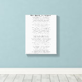 HET SMACK IN SCHOOL GEDICHT CANVAS AFDRUK (Insitu (Houten vloer))