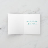 Het smaragdgroene Strand van Wateren dankt u Bedankkaart (Binnen)