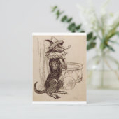 Het smeken van Dog met Pet Ruff en Pipe in Mouth Briefkaart (Staand voorkant)