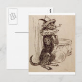 Het smeken van Dog met Pet Ruff en Pipe in Mouth Briefkaart (Voorkant / Achterkant)