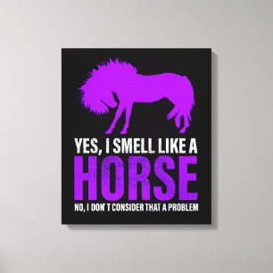 Het smelten als een paard is geen probleem canvas afdruk