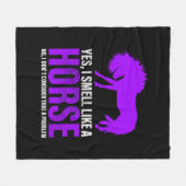 Het smelten als een paard is geen probleem fleece deken (Voorkant (Horizontaal))