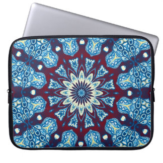 Het smelten van waterverf kleurrijk symmetrisch pa laptop sleeve
