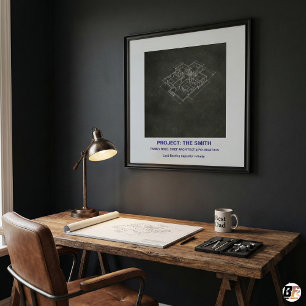 Het Smith-familie "Hoofdarchitect" Blauwdruk Kunst Perfect Poster