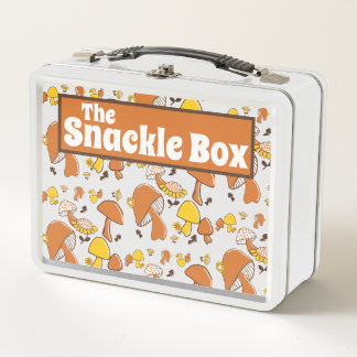 Het Snackle Box Retro Paddenstoelenpatroon